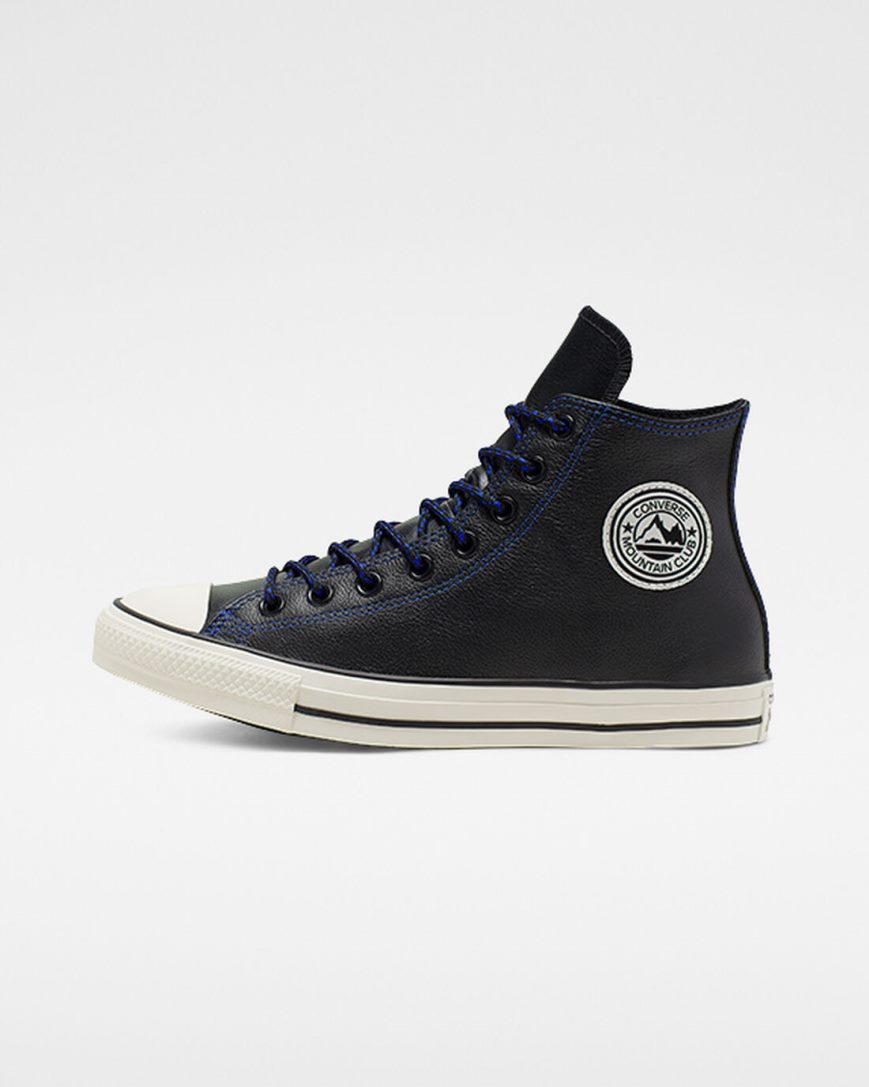 Tenisi Inalti Barbati Converse Tumbled Piele Chuck Taylor All Star Negrii Albastru Regal | RO ETH0Q631